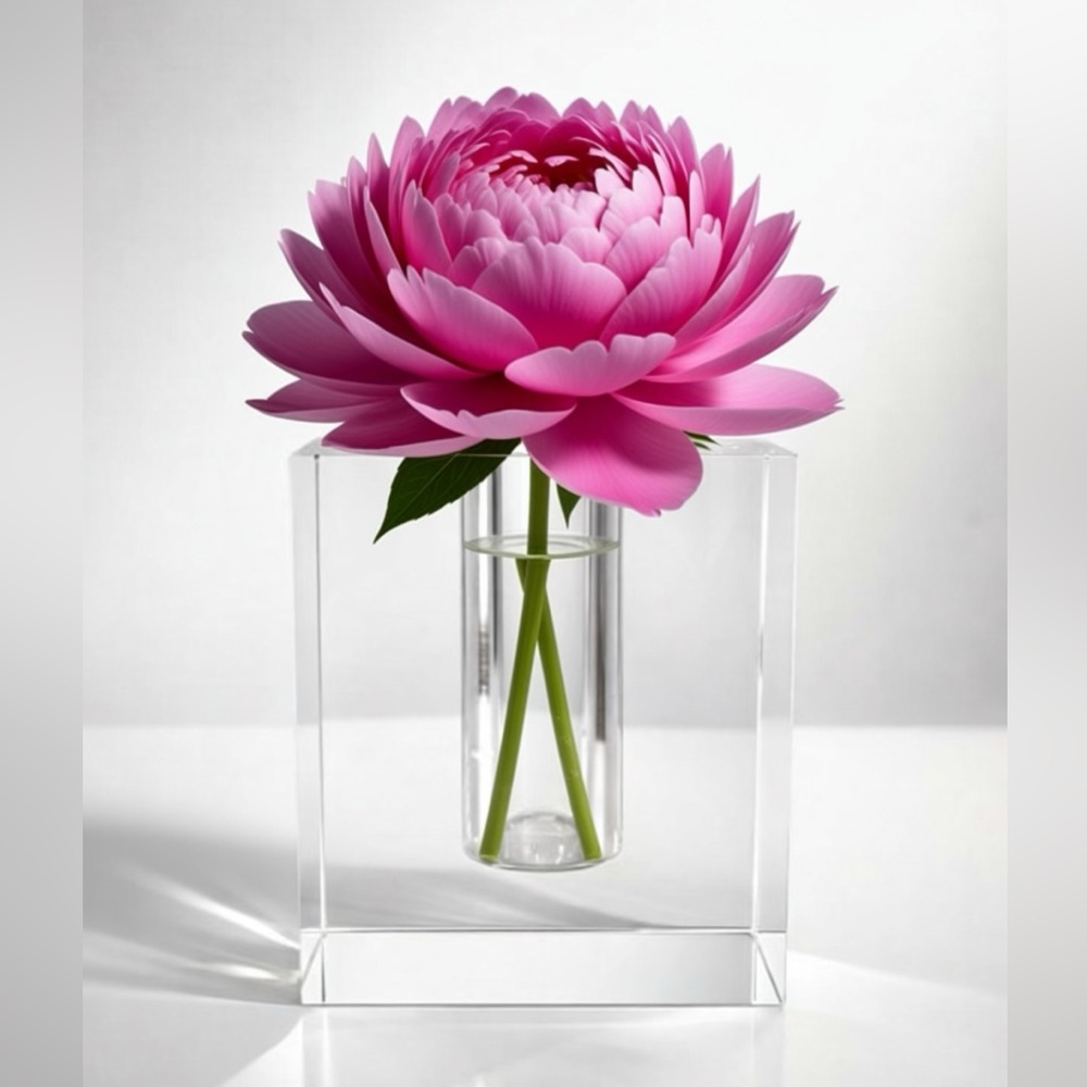 POST MODERN MINIMALIST CUT CRYSAL BUD-VASE‎ MID-CENTURY MODERN ART DECO REGENCY